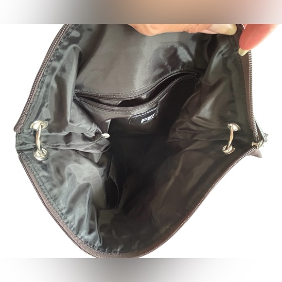 Vintage Houndstooth Fashion Express Brown Cream Satchel Bag Purse Heart Pocket - Picture 13 of 14